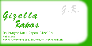 gizella rapos business card